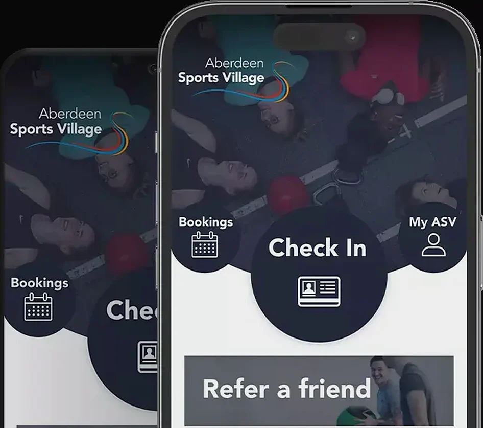 The ASV app on two phones